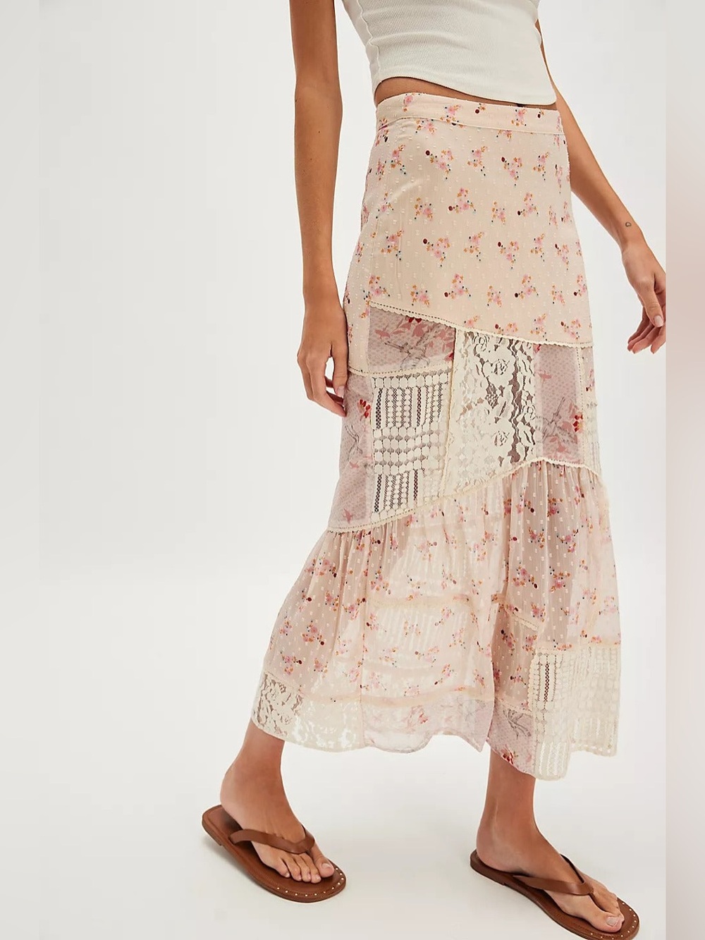 Free People Daniella Lace Maxi Skirt Medium